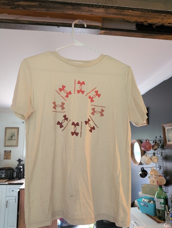 Under Armour Other - Under Armour Soft Knit Logo Tee Cream Youth Large